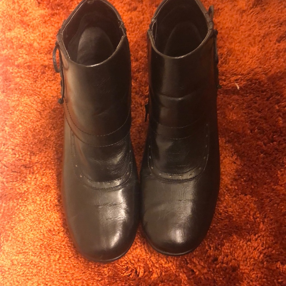 Black granny boots size 11